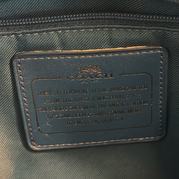 Designer Coach Cream Perforated Crossgrain Leather Prince Street Satchel Bag - Picture 7 of 10